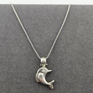 Italian Silver Chain with Dolphin Pendant